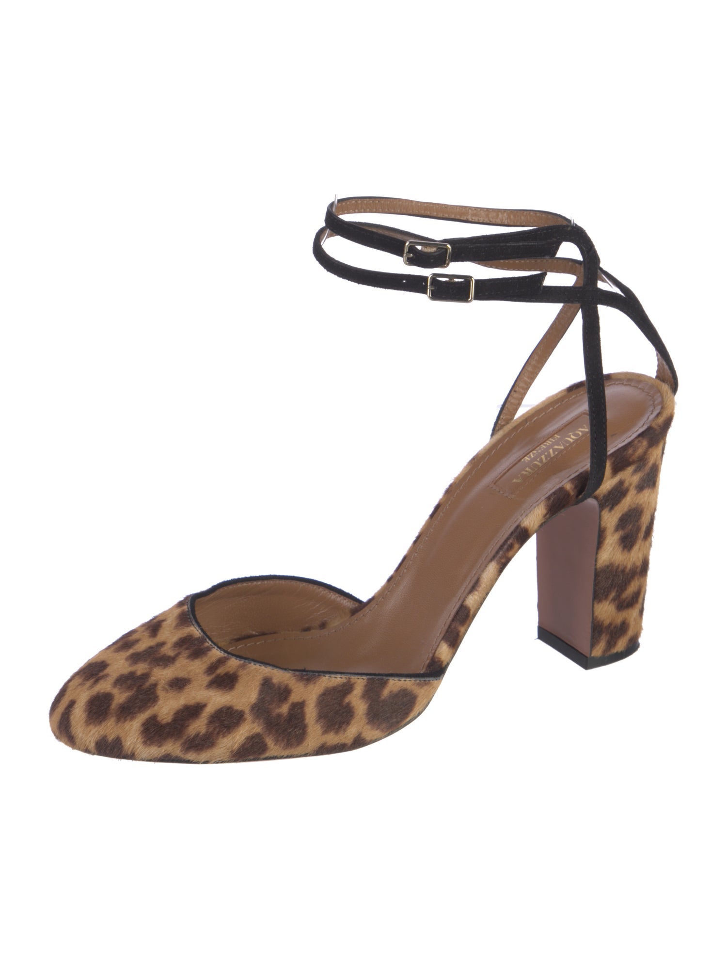 Aquazzura Ponyhair Animal Print D'Orsay Pumps