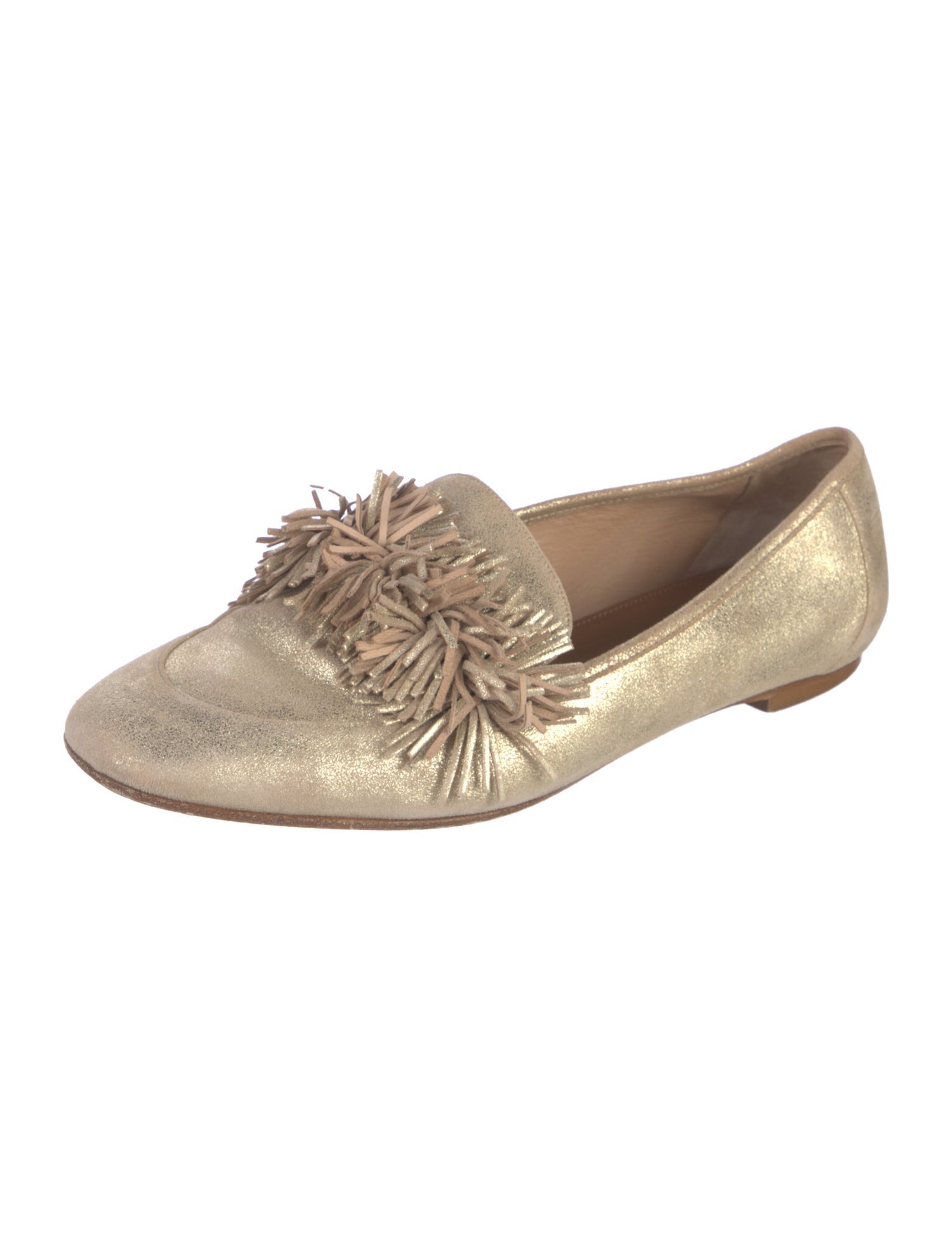 Aquazzura Leather Colorblock Pattern Loafers