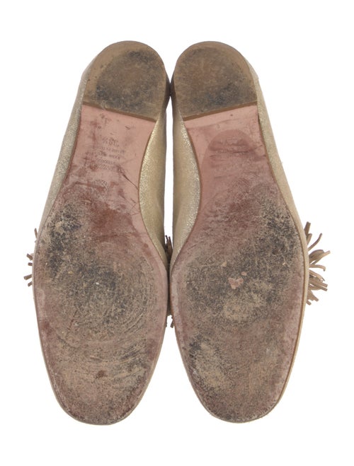 Aquazzura Leather Colorblock Pattern Loafers