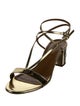 Aquazzura Patent Leather Crystal Embellishments T-Strap Sandals