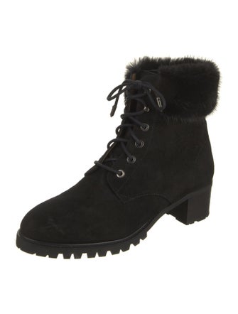 Aquazzura Suede Combat Boots