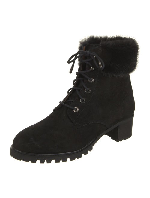Aquazzura Suede Combat Boots