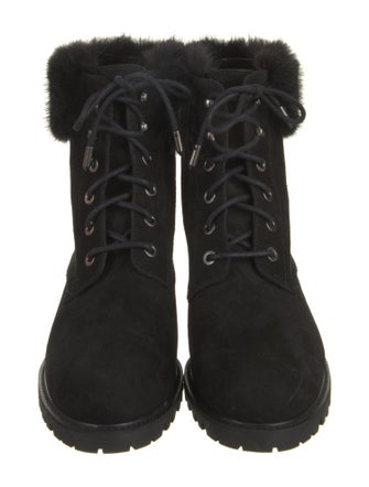 Aquazzura Suede Combat Boots