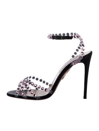 Aquazzura PVC Crystal Embellishments Sandals