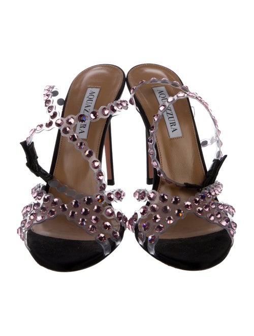 Aquazzura PVC Crystal Embellishments Sandals
