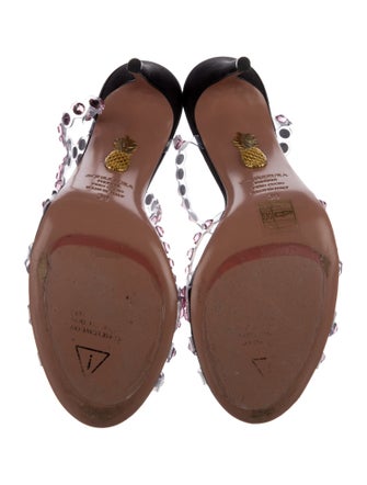 Aquazzura PVC Crystal Embellishments Sandals
