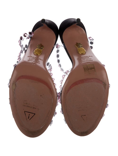 Aquazzura PVC Crystal Embellishments Sandals