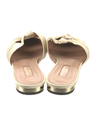 Aquazzura Satin Colorblock Pattern Mules