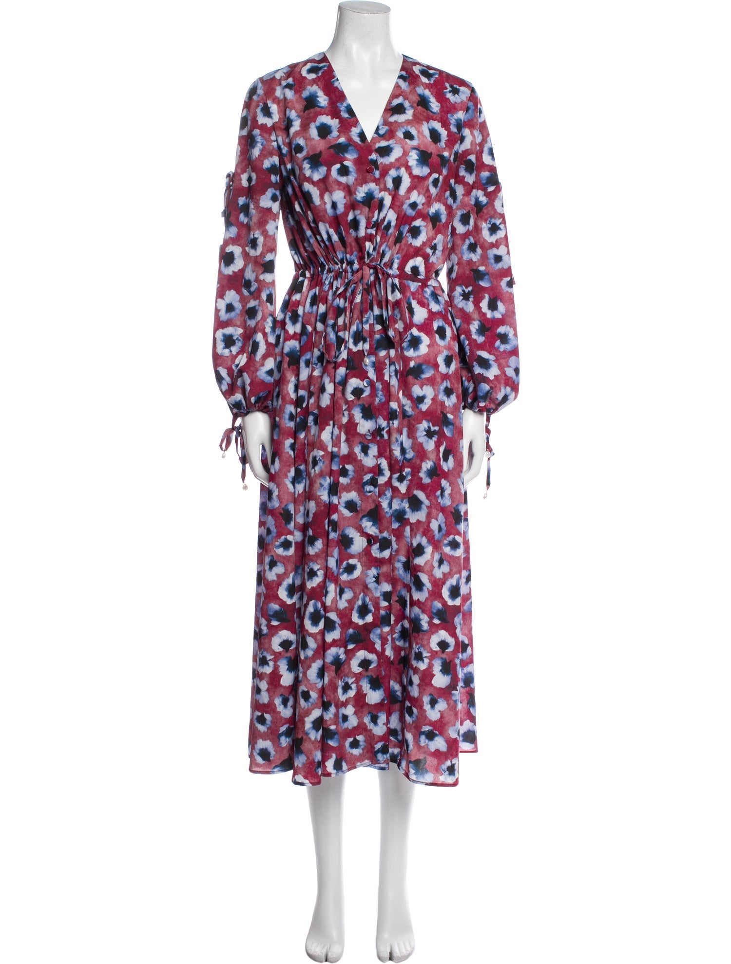 Aquazzura Floral Print Long Dress