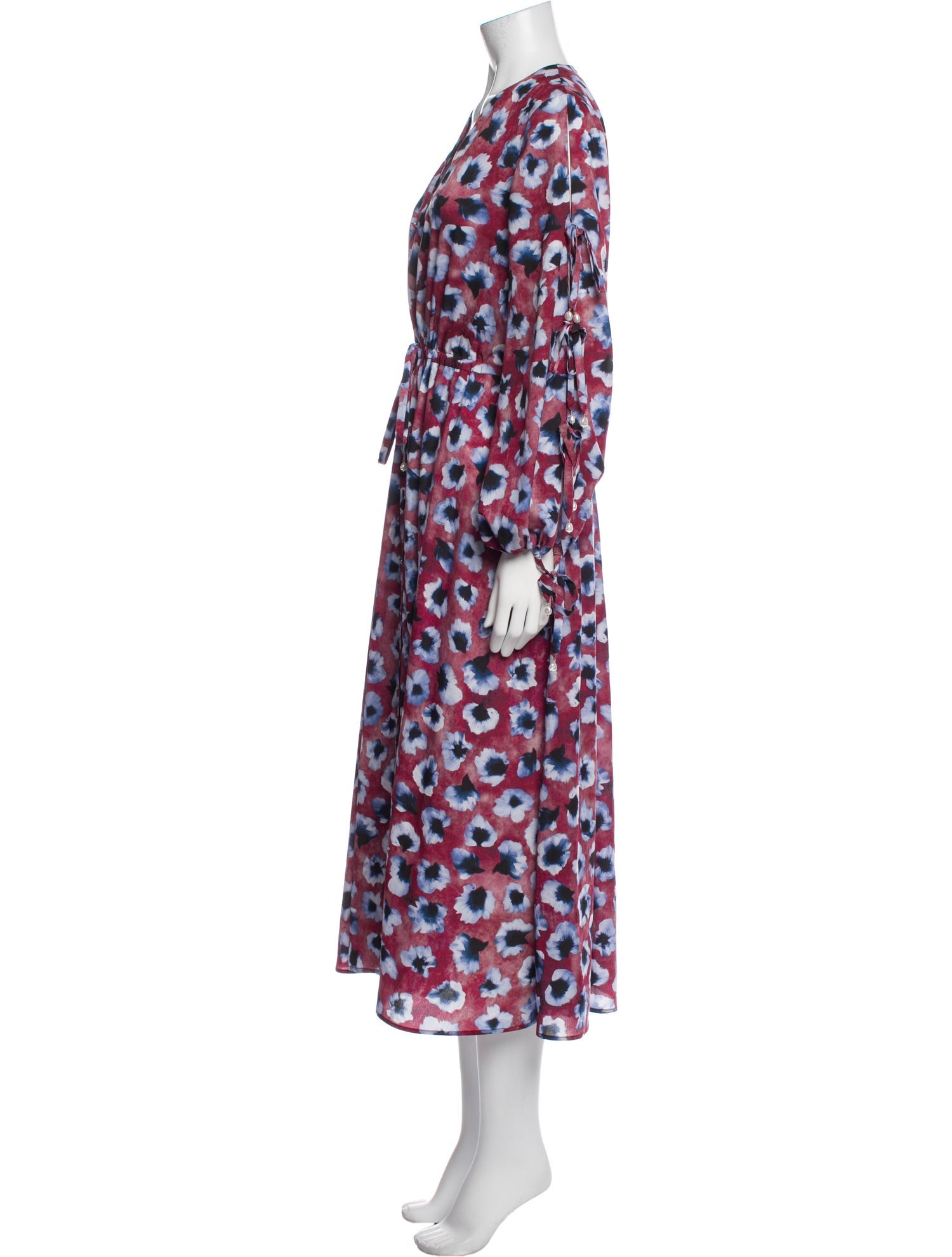 Aquazzura Floral Print Long Dress