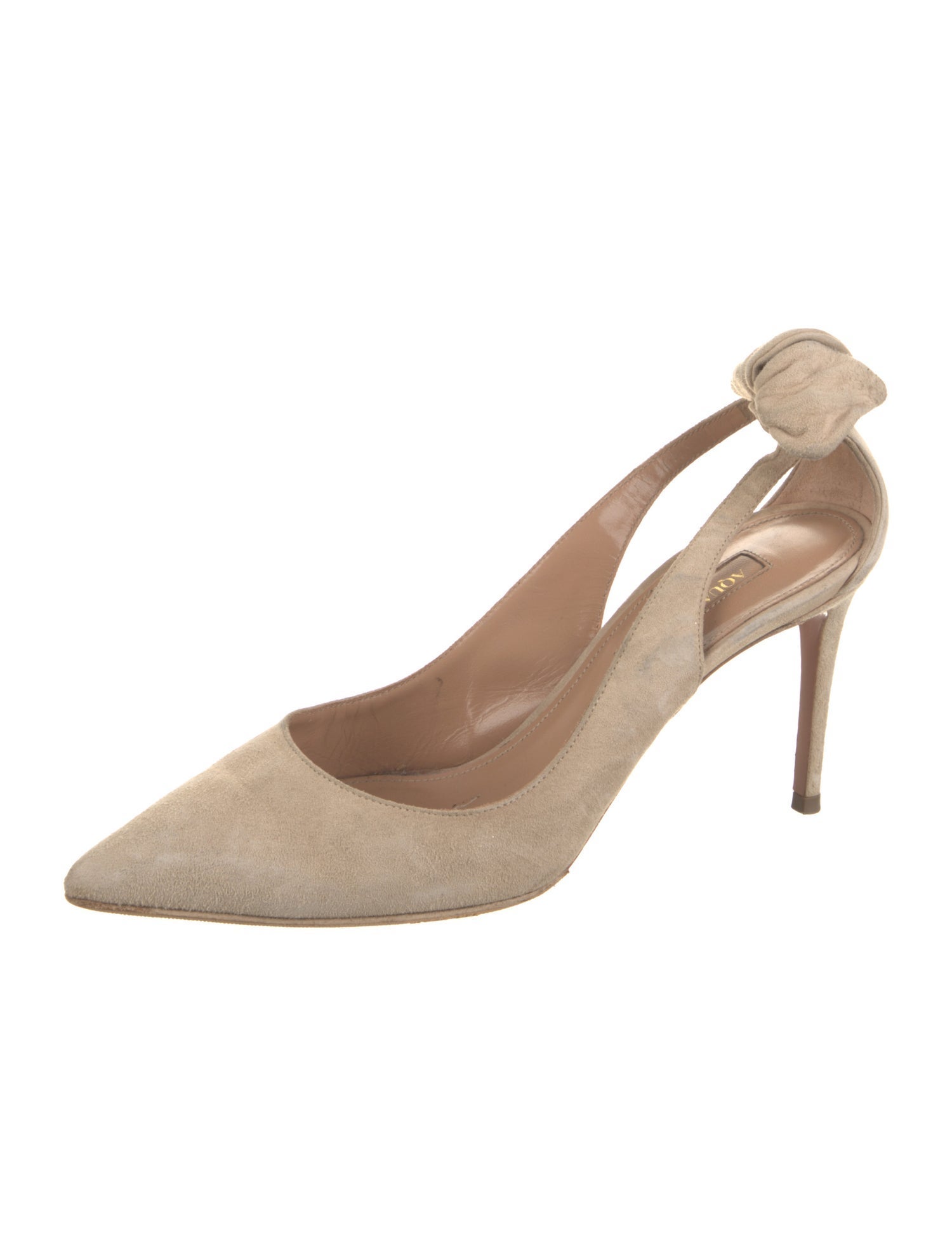 Aquazzura Suede Slingback Pumps