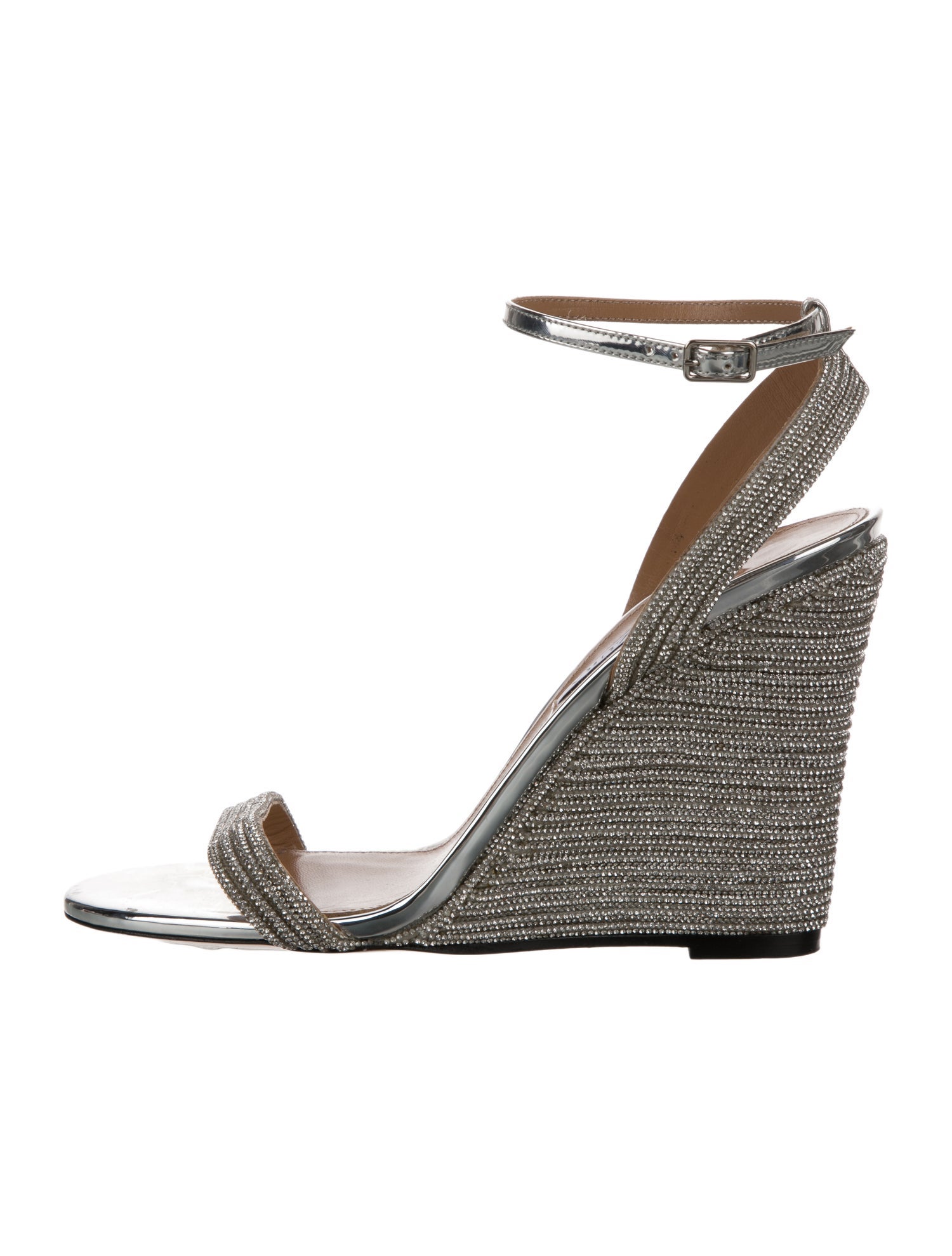 Aquazzura Crystal Embellishments Slingback Sandals