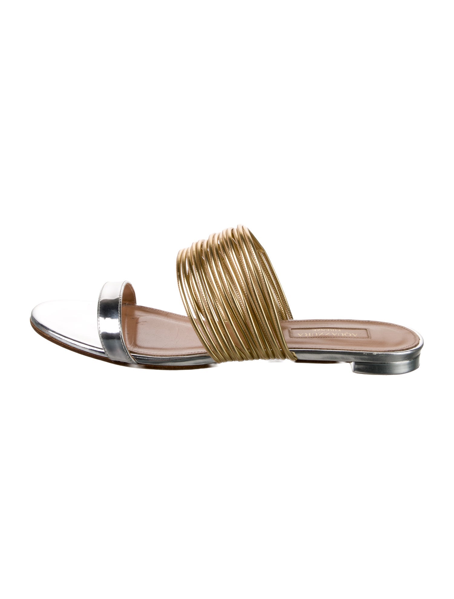 Aquazzura Leather Slides