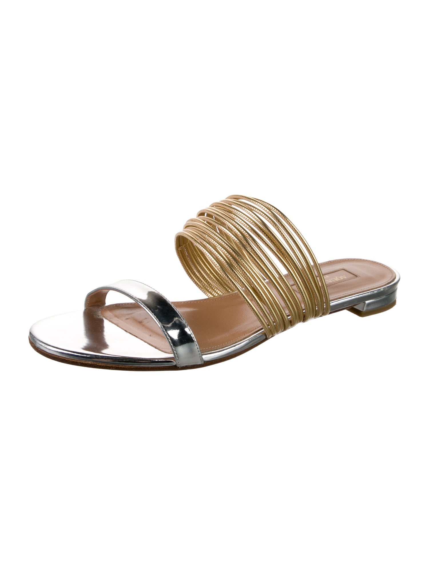 Aquazzura Leather Slides