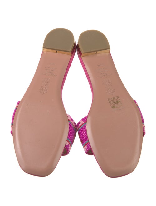 Aquazzura Leather Printed Slides