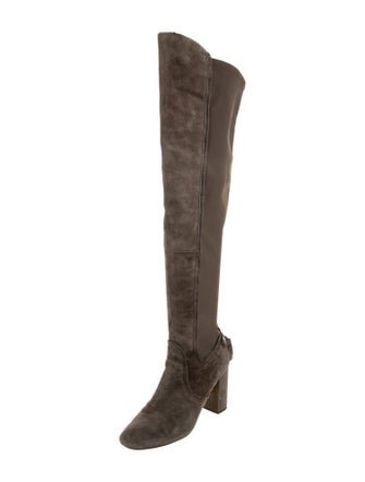Aquazzura Suede Bow Accents Boots
