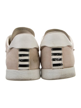 Aquazzura Suede Graphic Print Sneakers