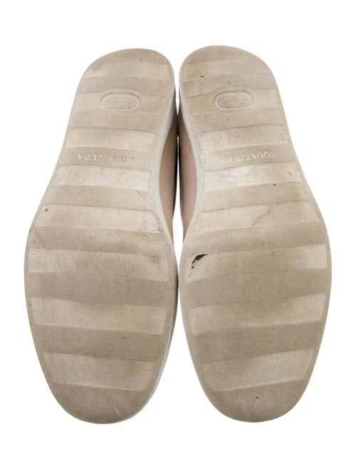 Aquazzura Suede Graphic Print Sneakers