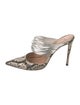 Aquazzura Snakeskin Animal Print Mules