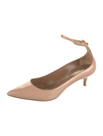 Aquazzura Patent Leather Leather Trim Embellishment Pumps