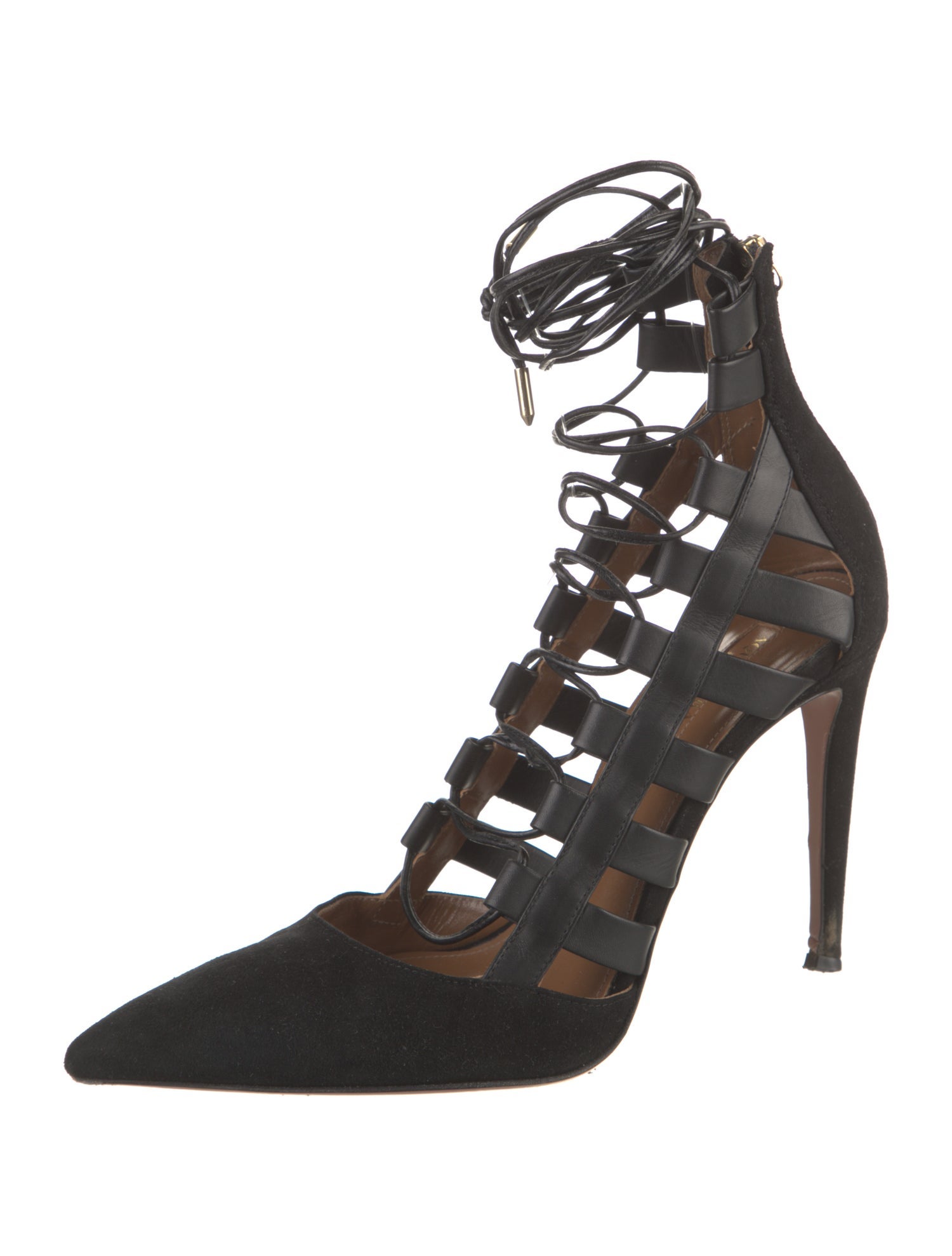 Aquazzura Suede D'Orsay Pumps