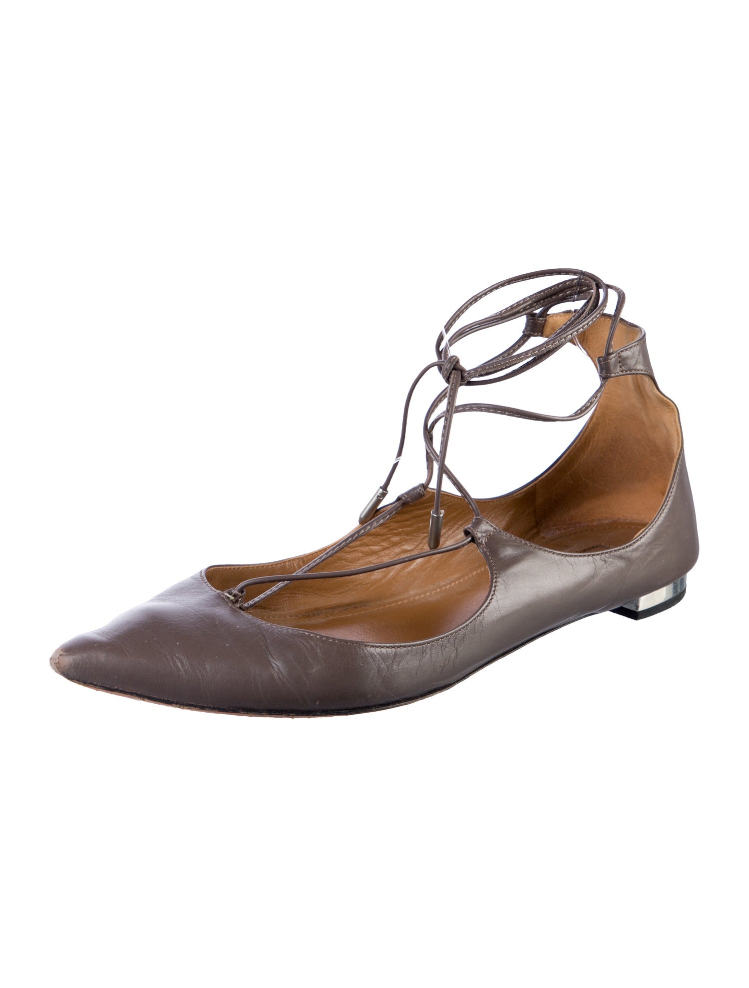 Aquazzura Leather Flats