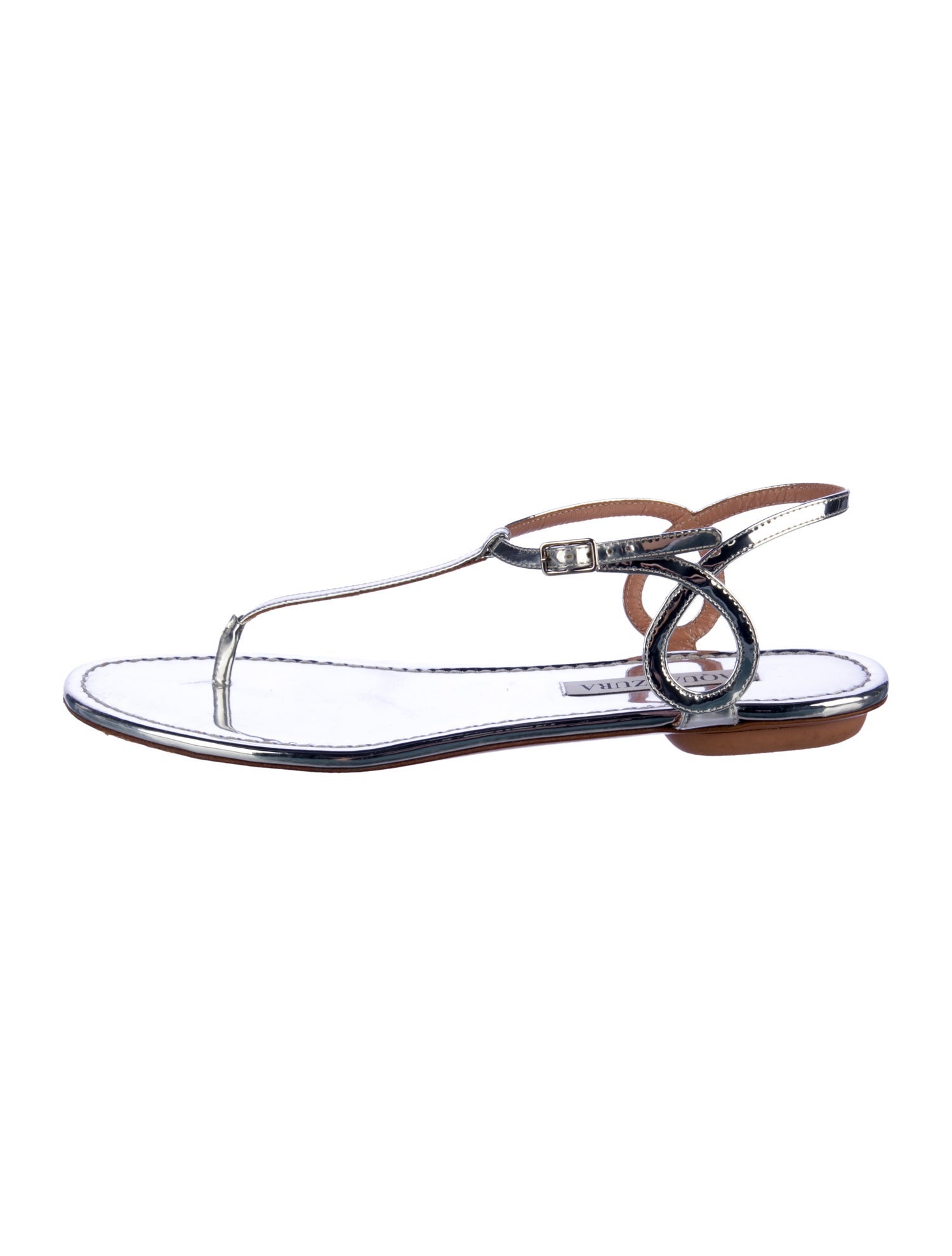 Aquazzura Leather T-Strap Sandals