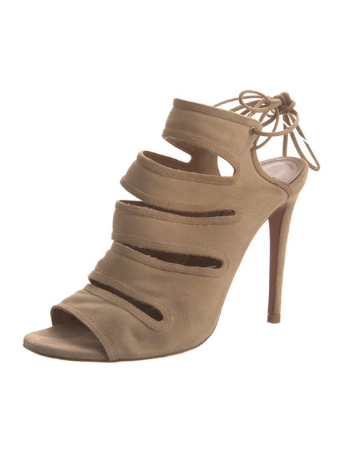 Aquazzura Suede Slingback Sandals
