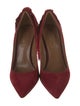 Aquazzura Suede Bow Accents Pumps