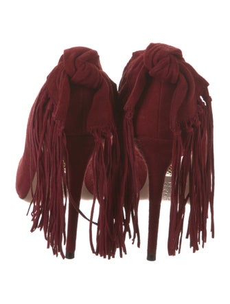 Aquazzura Suede Bow Accents Pumps