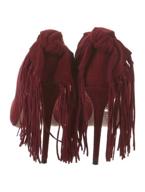 Aquazzura Suede Bow Accents Pumps