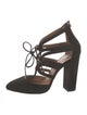 Aquazzura Suede T-Strap Pumps