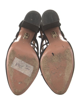 Aquazzura Suede T-Strap Pumps