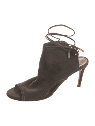 Aquazzura Suede Slingback Sandals