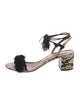 Aquazzura Leather Animal Print Sandals