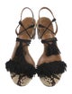 Aquazzura Leather Animal Print Sandals