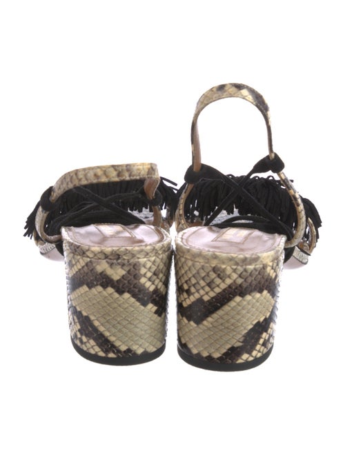 Aquazzura Leather Animal Print Sandals