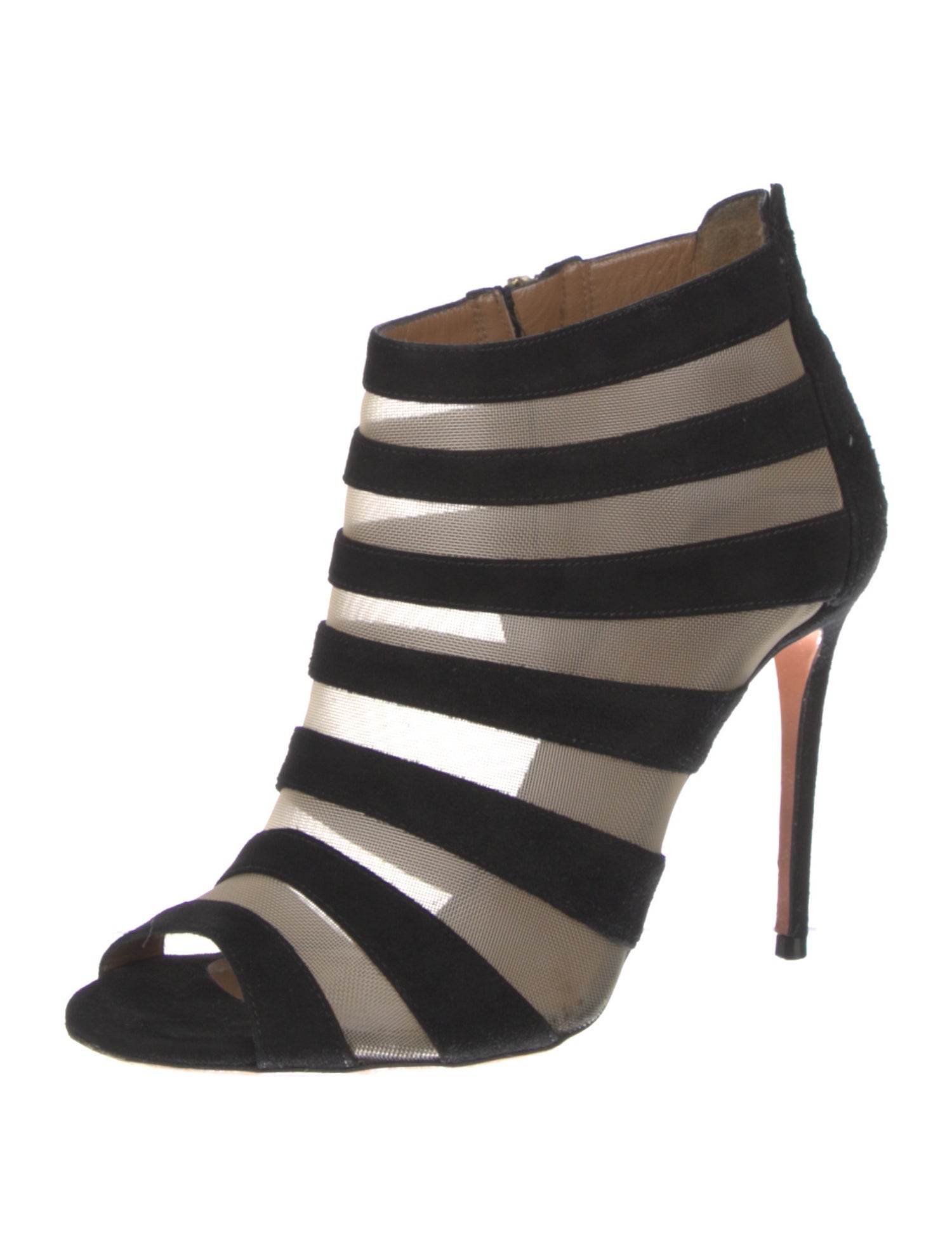 Aquazzura Suede Striped Boots