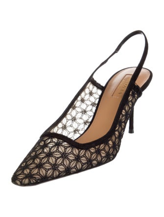 Aquazzura Suede Slingback Pumps