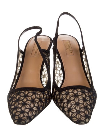Aquazzura Suede Slingback Pumps
