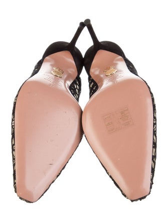 Aquazzura Suede Slingback Pumps