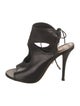 Aquazzura Leather Cutout Accent Sandals