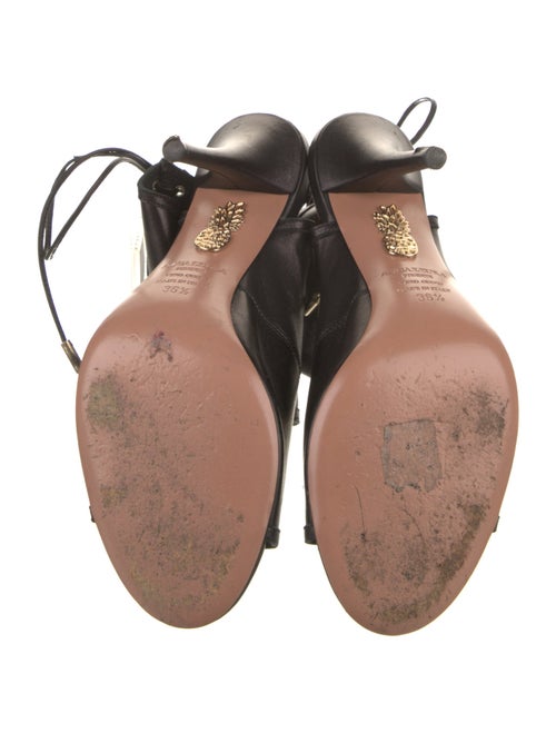 Aquazzura Leather Cutout Accent Sandals