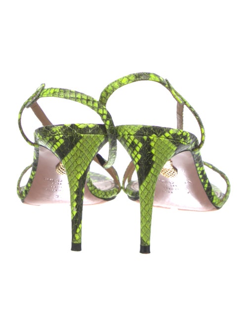 Aquazzura Snakeskin Animal Print Slingback Sandals