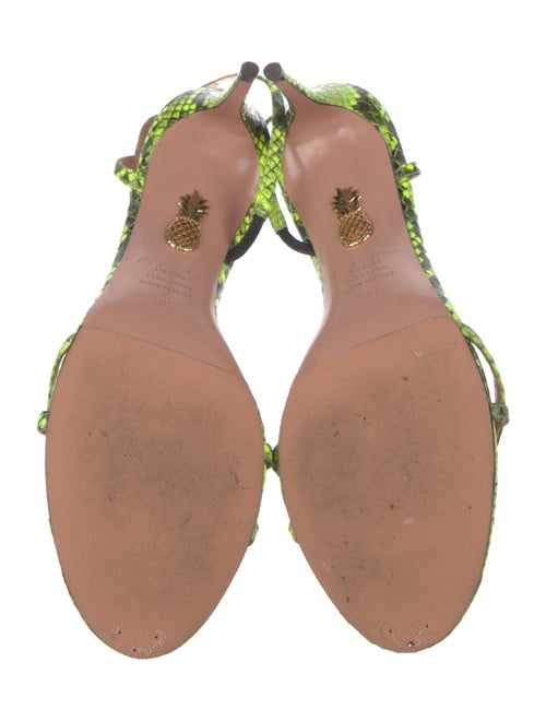 Aquazzura Snakeskin Animal Print Slingback Sandals