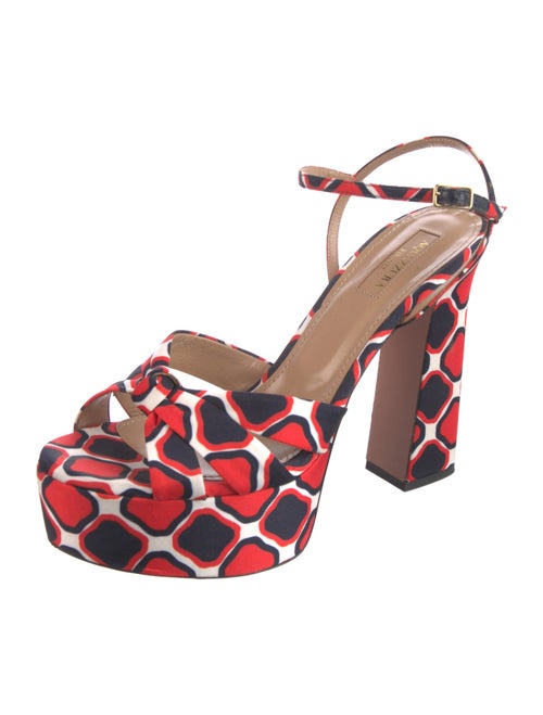 Aquazzura Nylon Printed Sandals