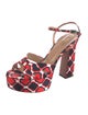 Aquazzura Nylon Printed Sandals