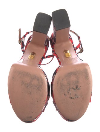 Aquazzura Nylon Printed Sandals