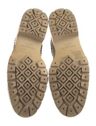 Aquazzura Leather Chain-Link Accents Chelsea Boots