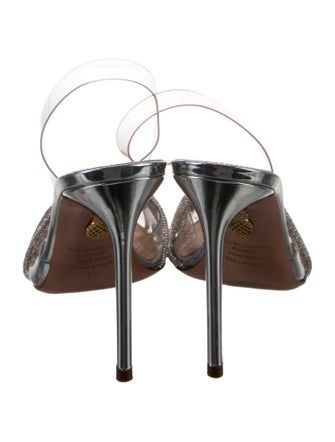 Aquazzura PVC Crystal Embellishments Slingback Pumps